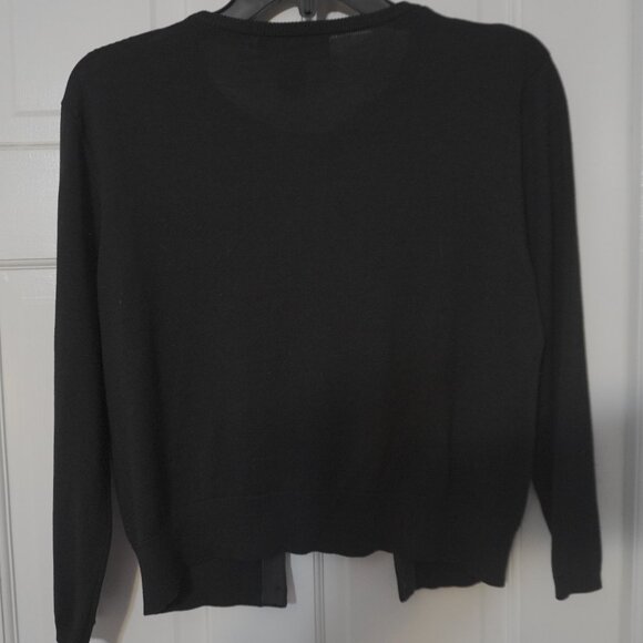 Vintage Y2K Iridescent Bead Black Chelsea Niles Cardigan Size L - Picture 5 of 5